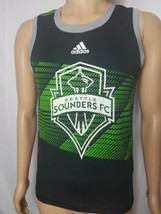 Seattle Sounders Jersey Sleeveless Black Adidas Adult Small MLS Soccer Football - £22.38 GBP