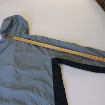 Columbia XM2884 Men's Gray/Black Full-Zip Hooded Rain Nylon Jacket Size Medium image 10
