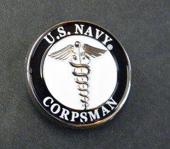 US NAVY CORPSMAN MEDICAL CORPS LAPEL HAT PIN BADGE 1 INCH - $5.74