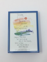 Louisa May Alcott Quote In A Nice Blue Metal Frame With Glass - £11.03 GBP