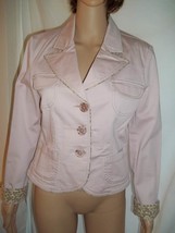 Zinc Jacket - Color: Peach with Floral Design - Womens&#39; Size; Large-NEW - £19.58 GBP