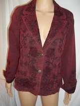 Coldwater Denim Style Jacket - Color: Rust Red with Black-Womens&#39; Size: 8 - $23.99