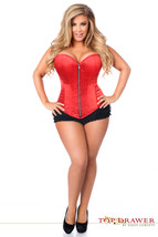 Daisy Corsets Top Drawer Red Satin Steel Boned Corset - All Sizes - £69.91 GBP