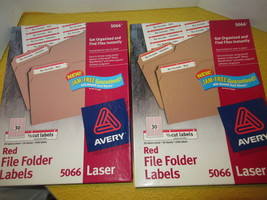 5066 Avery Red File Folder Laser Labels - £28.30 GBP