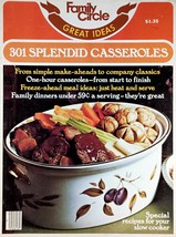 Family Circle Great Ideas: 301 Splendid Casseroles / 1976 Paperback Cook... - £3.56 GBP