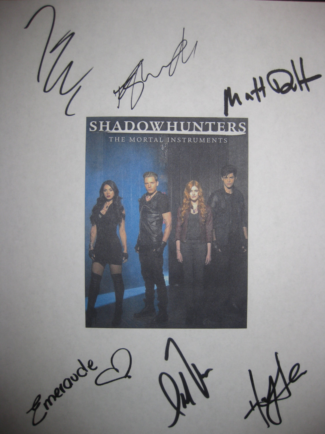 Primary image for Shadowhunters The Mortal Instruments Signed TV Pilot Script Autographs Katherine