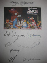Alice in Wonderland Signed Classic Film Movie Screenplay Script 1951 X9 Autograp - £16.07 GBP