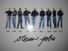 Steve Jobs Signed Photo Steven 1998 to 2010 8x10 Autographed Signature Picture a - £7.83 GBP