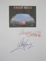 Knight Rider Signed TV Screenplay Script Autographs X2 David Hasselhoff Anne Loc - £13.36 GBP