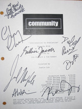 Community Signed TV Script Screenplay X8 autographs Chevy Chase Joel McHale Ken  - £13.36 GBP