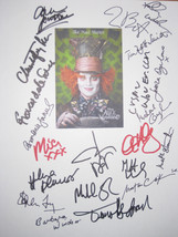 Alice in Wonderland Signed movie Film Screenplay Script X21 Johnny Depp Tim Burt - $19.99