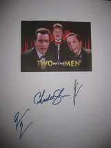 Two and a Half Men Signed TV Film Movie Script X3 Charlie Sheen Jon Cryer Angus  - $16.99