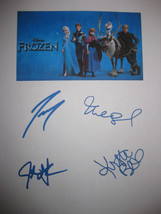 Disney Frozen Signed Movie Film Script Screenplay Autograph X4 Kristen Bell Idin - £15.68 GBP