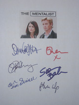 The Mentalist Signed TV Script Screenplay X6 Autographs Simon Baker Robin Tunney - £13.36 GBP