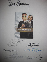 Goldfinger Signed Movie Film Screenplay Script X7 Autographs James Bond 007 Sean - £15.72 GBP