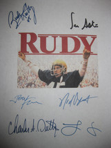 Rudy Signed Film Movie Script Screenplay Autographs Sean Astin Jon Favreau Ned B - £15.71 GBP