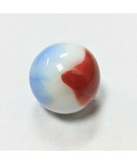 Vintage Agate Shooter Marble Red White Blue 7/8 - $5.94