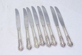 Wm A Rogers Sectional Oneida Ltd Valley Rose Dinner Knives Silverplate Set of 9 - £25.76 GBP