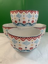 4-222 Fifth Tavira Blue Soup Cereal Bowls 10404766. 6&quot; Diameter 3.5&quot; Tall - $18.70