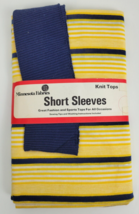 Vtg NWT Short Sleeve Knit Top Sewing Kit Yellow Blue Striped Minnesota F... - £11.69 GBP