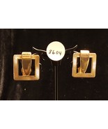 Vintage Gold Tone Buckle Clip On Earrings - £12.48 GBP