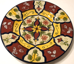 PIER 1 Hand Painted Earthenware China Replacement Vallarta 9&quot; Dinner Plate - £7.73 GBP