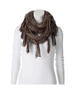 Madden Girl Infinity Scarf Tribal Brown Fringed Trim Womens Orig Price $... - £7.48 GBP