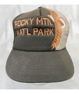 Vintage Rocky MTN Nat&#39;l Park Eagle Snapback Trucker Hat Cap Rare Made in... - £63.53 GBP