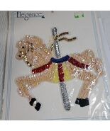 Elegance Carousel Horse Sew-On Clothing Appliqué  Patch Beads &amp; Sequins ... - $11.00