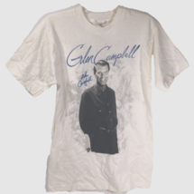 $95 Glen Campbell Signed Live Grand Palace Vintage 90s White T-Shirt M Tag - £93.46 GBP