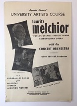 Vintage 1947 Lauritz Melchior Program Worlds Greatest Heroic Tenor Opera - £12.78 GBP