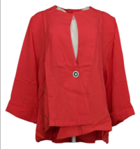 Truth Style Women&#39;s Woven A-Line Jacket (Red, Size Large) A393935 - £20.72 GBP
