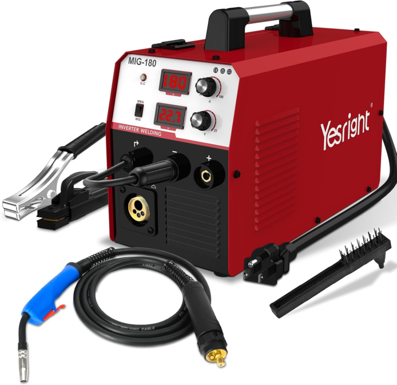  3 in 1 Multiprocess Gasless MIG Welding Machine180A MIG Welder Flux Cor... - $125.16