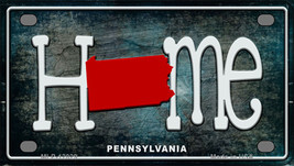 Pennsylvania Home State Outline Novelty Mini Metal License Plate Tag - $14.95