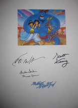 Aladdin Signed Movie Script X4 Robin Williams Weinger Larkin Gottfried reprint - £11.47 GBP