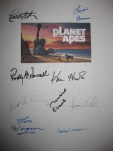 Planet of the Apes Signed Script Charlton Heston Linda Harrison Rod Serl... - £12.02 GBP