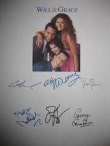 Will and &amp; Grace Signed Script Pilot X6 Debra Messing Eric McCormack Hayes repnt - £10.89 GBP