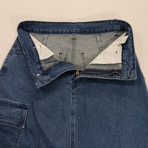 Denim Wear Women's Blue Cotton Blend Rear Slit Denim Cargo Skirt Size Medium image 11