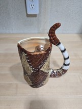 VTG Rattlesnake Beer Coffee Mug Head Fangs Tail Handle 20oz 2006 Graham  - $43.24