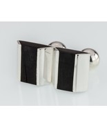 Fenwick &amp; Sailors Sterling Silver Handmade Dark Grain Wood Cufflinks - $388.06 CAD