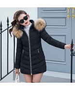 Women&#39;s Down Jacket 2022 Winter Woman Korean Style Long Zipper Slim Coat... - £58.18 GBP