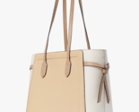NWB Kate Spade Knott Large Laptop Tote Beige and White Leather K7484 Gif... - $183.14
