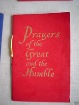 1950s Felt Cover Booklet Prayers of the Great &amp; Humble - £13.15 GBP