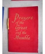 1950s Felt Cover Booklet Prayers of the Great &amp; Humble - £13.24 GBP