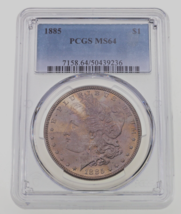 1885 Argent Morgan Dollar Classé Par PCGS Comme MS-64 Beau Raffermissement - $3,446.92 MXN