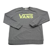 Vans Sweatshirt Mens M Gray Long Sleeve Crew Neck Graphic Print Pullover - $25.62