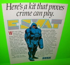 Eswat Arcade AD Vintage 1989 Video Arcade Game Magazine Wall Artwork Decor - £10.43 GBP