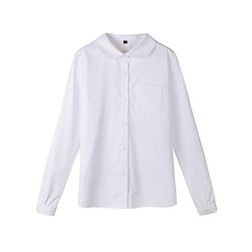 Beautifulfashionlife Women`s Cotton White Long Sleeve Shirts(2XL bust 42inch) - £20.63 GBP