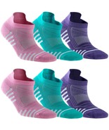 Womens Bamboo Low Cut ANKLE SOCKS with Heel Tab Thin Athletic 6 pair Com... - £17.37 GBP