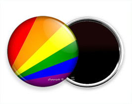 Gay And Lesbian Pride Flag Happy Rainbow Colors Fridge Refrigerator Note Magnet - £11.58 GBP+